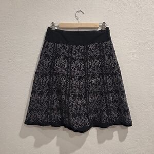 Mexx Black and Gray A-Line Skirt